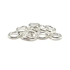100, 500 or 1,000 Pieces: 6 mm Bright Silver Plated Open Jump Rings, 18g