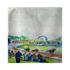 Betsy Drake Running Race Beach Towel Multicolor