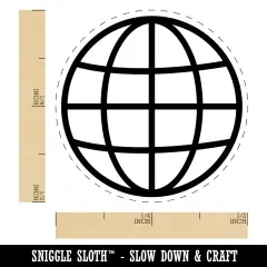 Globe Planet Earth Symbol Self-Inking Rubber Stamp for Stamping Crafting Planners UV
