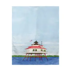 Betsy Drake Drum Point Lighthouse Beach Towel Multicolor