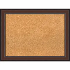 Harvard Walnut Framed Corkboard, Natural Cork