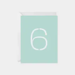 Birthday Age Card, Stencil Number