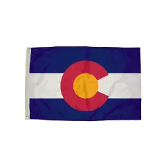Durawavez Nylon Outdoor Flag with Heading & Grommets, Colorado, 3ft x 5ft