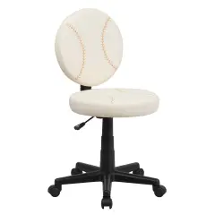 Emma and Oliver Sports Swivel Task Office Chair Brown and Cream
