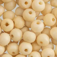 John Bead 10mm Round Natural Bone Beads, 100pcs