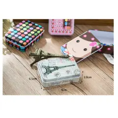 5 Pieces Metal Tins Box Containers 3.54 x 2.56 x 1.1 inch, Mini Portable Small Tins with Lids, Rectangular Case Empty Box for Candies, Pills, Earring,Jewelry Craft, Multi-Purpose Home Kitchen Office