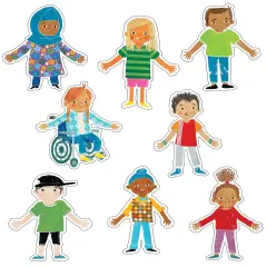 Carson Dellosa36-Piece All Are Welcome Children's Book Cutouts, Diverse Students and Kids Accents for Back to School, Bulletin Board, and Classroom Decor