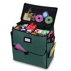 Unique Holiday Storage Organizer for Gift Bag and Wrapping Accessories (Green)