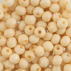 John Bead 4mm Round Natural Bone Beads, 200pcs