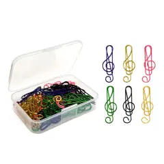 Wrapables Paper Clips Bookmarks for Office Home School (Set of 50) Treble Clef