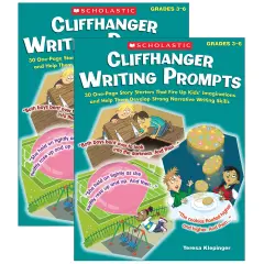 Cliffhanger Writing Prompts Book, Pack of 2