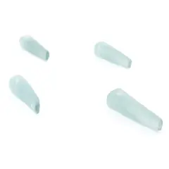 TheBeadChest Tooth Sea Glass Pendants, Frosted Matte Eco-Friendly Translucent Recycled Glass Charms for Jewelry & Necklace Making