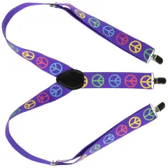Peace Sign Suspenders (Pack of 12)
