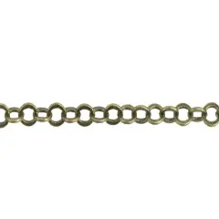 JewelrySupply 4x3mm Antique Brass Plated Cable Chain (Priced per Foot)