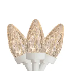 Northlight LED C7 Faceted Christmas Lights - Warm White - 20.25' White Wire - 50ct