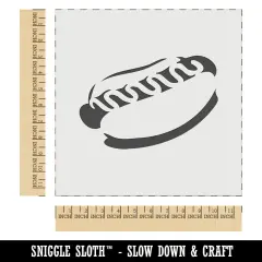 Hotdog Wiener Bun Ketchup Mustard Wall Cookie DIY Craft Reusable Stencil