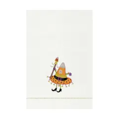 Ms. Candy Corn Halloween Embroidered Dish Towel