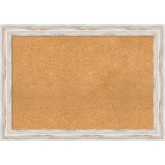 Alexandria Wood Framed Corkboard, Natural Cork White Wash