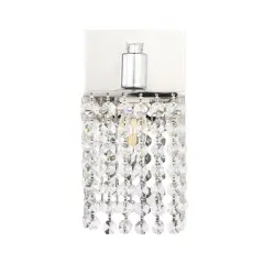 Phineas 1 light Chrome and Clear Crystals wall sconce