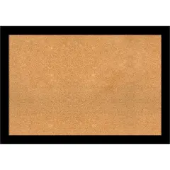 Brushed Framed Corkboard, Natural Cork Black