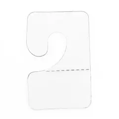 JewelrySupply Clear J-Hook Hang Tabs (200-Pcs.) Hook Hang Tabs Slatwall Hook Hangers