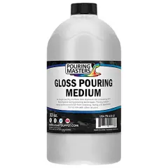 Professional Gloss Pouring Effects Medium, 32 oz. (Quart) Bottle - Improves Flow Consistency, Artist Techniques to Create Cell Effects, Mix with Art Acrylic Paint, Adjusts Viscosity