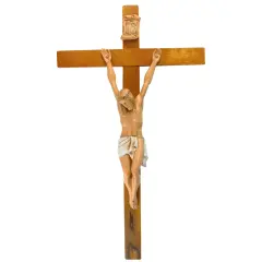 Roman Fontanini Wooden Crucifix Wall Cross - 12" Brown