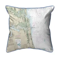 Betsy Drake Jacksonville FL Map Pillow 18x18 - Large Corded