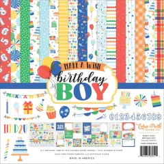 Echo Park Collection Kit 12"X12"-Make A Wish Birthday Boy