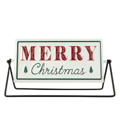 Northlight Merry Christmas/Holiday Market Reversible Sign - 10.25" White