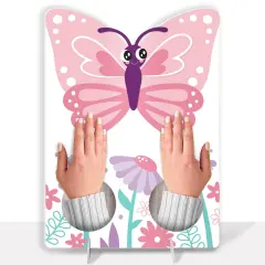 Big Dot of Happiness Beautiful Butterfly - Floral Baby Shower or Birthday Activity - 2 Player Build-A-Face Party Game