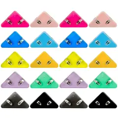 Wrapables Corner Clips to Prevent Pages from Curling, Page Markers, Paper Clips (Set of 20)