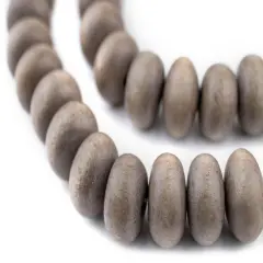 The Bead Chest Brown Abacus Natural Wood Beads (10x15mm): Organic Eco-Friendly Wooden Bead Strand for DIY Jewelry, Crafts, Necklace and Bracelet Making