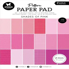 Studio Light Essential Patterned Paper Pad 5.8"X8.25" 36/Pkg-Nr. 163, Shades Of Pink