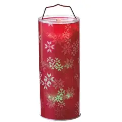Midwest LED Lighted Snowflake Color Changing Hanging Christmas Lantern - 12" - Red and White
