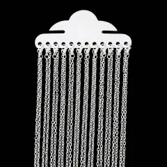 12 or 72 Pieces: 18" Silver Plated Textured Pre-Made Necklace Chains