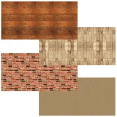 Bulletin Board Art Paper, Rustic Assortment, 48" x 12', 4 Rolls