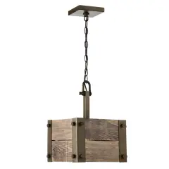 Winchester 1-Light Mini-Pendant Mounted Pendant Light Fixture in Bronze Finish