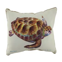 Betsy Drake Sea Turtle Indoor/Outdoor Decorative Throw Pillow 15in.X22in.