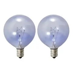 2Pk - Philips 60w G16.5 Globe E12 Candelabra Base Natural Daylight Bulb