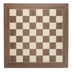 WE Games Deluxe Walnut and Sycamore Wooden Chess Board - 21.75 inches