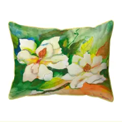 Betsy Drake Magnolia Flowers Extra Large 20 X 24 Indoor / Outdoor Pillow