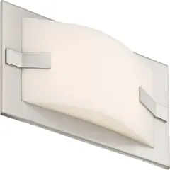 Nuvo Bow 1-Light LED 19" Vanity Fixture w/ Acrylic Lens in Brushed Nickel