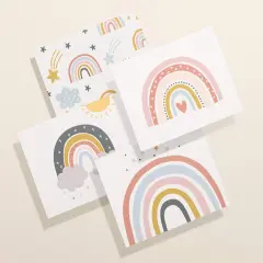 Boho Rainbow Greeting Cards | Baby Shower Rainbow Card Set | Rainbow Card | Colorful Baby Card | Little Girl Card | Recycled Paper Card