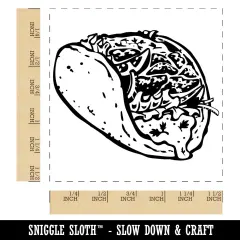 Gyro Greek Lamb Beef Sandwich Pita Wrap Self-Inking Rubber Stamp Ink Stamper Red