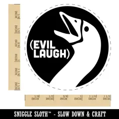 Goose Evil Laugh Self-Inking Rubber Stamp for Stamping Crafting Planners Blue