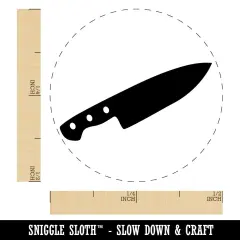 Chef Knife for Cooking Self-Inking Rubber Stamp for Stamping Crafting Planners Brown