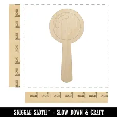 Magnifying Glass Unfinished Wood Shape Piece Cutout for DIY Craft Projects