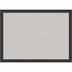 Mezzanotte Black Wood Framed Corkboard, Grey Cork