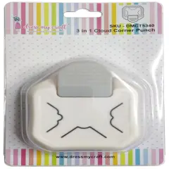 Dress My Craft 3 in 1 Paper Punch-Cloud Corner